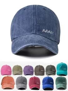 1 Stück Outdoor bestickte "Junge liebt Mama" verstellbare Baseballkappe, Sonnenschutz Lässig Hut geeignet für Frühling, Herbst, Reisen, Strand, Herren, Damen, Jugendliche, Valentinstag, Y2K Stil