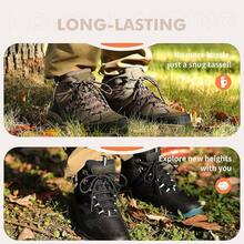Stepace Round Shoelaces [2 Pairs] Heavy Duty Boot Shoe Laces For Hiking Work Boots - Dots Coffee Khaki - View 12