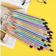 12/10/8/6/4/2/1支三角形HB铅笔带橡皮擦 - 鲜艳的混合颜色，中等笔尖，木质铅笔，适合书写练习，适合学生、学校用品、返校 - 隨機 - 查看 3