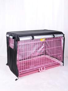 1pc Oxford Cloth Dog Cage Cover, Dust-Proof And Windproof Cage Protector, Suitable For Various Cage Sizes (Note: This Is Only The Protective Cover, The Cage Is Not Included! Please Check Carefully Before Placing Your Order!)