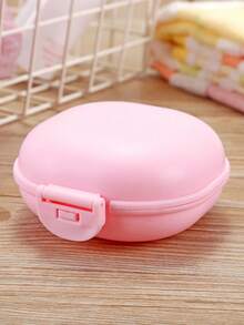 1pc Plastic Soap Box, Travel Soap Container With Lid, Portable Soap Case, Solid Color Soap Holder Box, Drain Soap Dishes For Travel Camping Gym, Bathroom Accessories Back To School - Multicolor - View 8