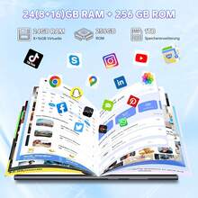 OUKITEL C61 Pro Android 15 Mobile Phone Without Contract, 24GB+256GB/1TB Smartphone Without Contract, 6.88' HD+ 90Hz Screen 5150mAh Mobile Phone, 13MP+5MP Camera, 4G Dual SIM Smartphone, NFC/Fingerprint/Face ID/OTG - Purple - View 3