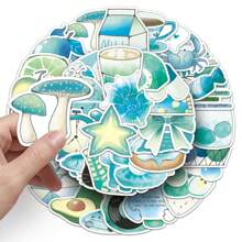 50 PEÇAS Adesivos originais de sal pintados à mão, adesivos de estética em vinil para scrapbooking, diário, laptop, para-choque, skate, garrafa d'água, computador, telefone, desenhos animados, capacete de segurança, carros, adesivos e decalques, material escolar, de volta às aulas