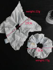 1个/2个精致柔软浅蓝色纯色发圈，韩版简约百搭可爱马尾发圈，适合日常发饰、发绳、发饰、发圈发带、头饰、弹力发圈 - 彩色 - 查看 7