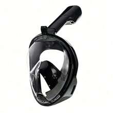 Máscara de buceo de una pieza de silicona para adultos y jóvenes, máscara de snorkel de cara completa antivaho, con diadema de silicona, equipo de natación adecuado para hombres y mujeres