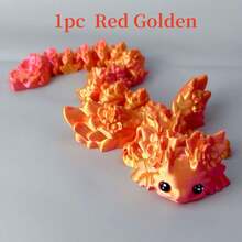 1个3D打印墨西哥钝口螈摆件，逼真多关节设计，手工制作，可缓解压力，适合摆放在桌面、家居或作为节日礼物。 - 新款混合顏色帶翅膀 - 查看 3