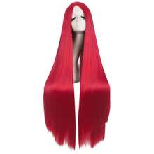 MapofBeauty 40 Inch/100 Cm Fashion Straight Long Costume Anime Cosplay Anime Wig (Bright Red)Txppuh5894 - Purple - View 6