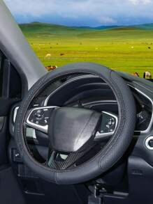 Accesorios para el interior del automóvil, cubierta de volante con relieve tridimensional, cómoda y suave, sin anillo interior, adecuada para volantes de 14.5 a 15 pulgadas