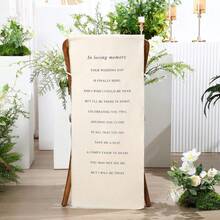 Reserved Signs For Wedding Reserved Memorial Wedding Chair Sign With Love From Heaven Cotton Linen 15 X 50 Inch Save A Seat For Someone In Heaven Seating Decoration(White,Simple) - White - View 4
