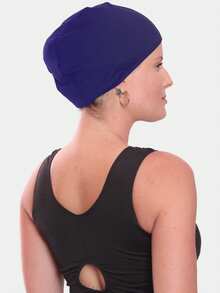 Kit 3 Swimming And Water Aerobics Caps Adult Unisex Suplex Simple Casual Polyester Beach Holiday Sports And Fitness - Đen, Hồng và Xanh - Xem 10
