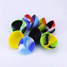 1/5/10 Piezas Recipientes de silicona para el hogar, boles y tarros, 67 mm de diámetro, accesorios para fumar tabaco y hierbas de varios colores, tarros de almacenamiento mini, recipientes de almacenamiento para la cocina