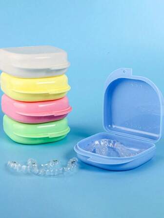 Plastic Denture Box, Heart-Shaped Denture Box, Heart-Shaped Tooth Retainer Storage Box, Cute Tooth Box, Heart-Shaped Tooth Storage Box, Multifunctional Appliance, "Protect Your Dentures In Style! Get Organized With Our Heart-Shaped Denture Holder."