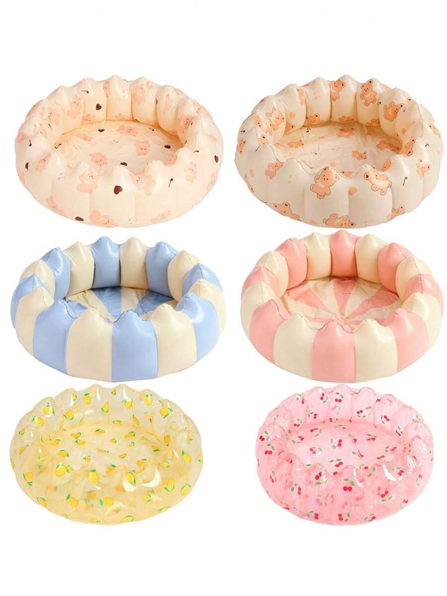 حلقة سباحة منفوخة بشكل دونات للأطفال والمراهقين، أنبوب سباحة، لعب مائية في حمام السباحة