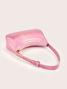 1 pieza Bolso de mano para niñas plateado brillante y reflectante - Rosa - Ver 4