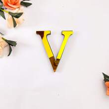 1 Piece 3D Acrylic Mirror Letter Art Wall Sticker - Light And Shadow Intertwined Space Aesthetic Symbol, Gold/Silver/Black/Rose Gold Oversized Letters Self-Adhesive Home Decorative Letter Logo Art Sticker, Artistic 3D Thickened Acrylic Mirror Letters Wall Sticker (3.93/5.9/7.87/11.81 Inches)