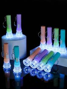 25pcs - 2.8 Inch Mini Flashlight, LED Lighting, Practical Lighting Keychain LED Pendant, Bulk Mixed Macaron Colors, Party Favors, Household Gifts, Classroom Rewards, Back To School Gifts, Baby Shower Party Favors, Piñata Fillers - (4 Random Colors) Non-Rechargeable, Battery Operated! - Multicolor - View 12