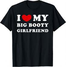 My Girlfriend Me Funny T-Shirt Print Short Sleeve T-Shirt T Shirt Black T Shirt Printed Short Sleeve T-Shirt For Summer Graphic Tees Graffiti Shirt Round Neck Oversized T Shirt Sleeve Casual T-Shirt, Street Hip Hop Style T-Shirt 100% Heavy Cotton All-Season Wear Individuality Unisex Top Gifts For Girlfriend Boyfriend - 黑12 - 查看 5