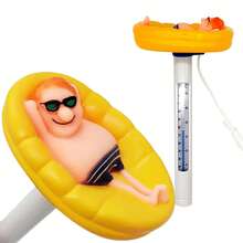 Schwimmbad-Thermometer Poolzubehör Schwimmthermometer Schwimmwasser-Thermometer Pool-Wassertemperaturmessgerät Comic-Pool-Thermometer Temperaturmessgerät, Pool-/Spa-Thermometer genau einfach ablesbar kreativ mit Seil Schwimmthermometer, Bad, Pool, SPA, Aquarien