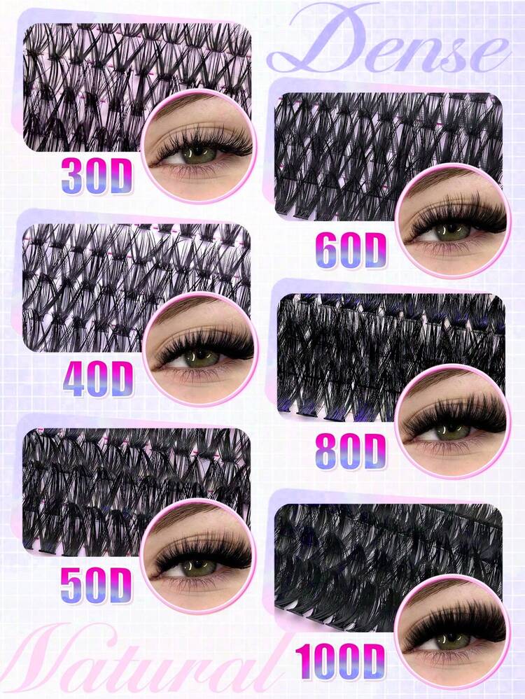 800 piezas Kit de extensión de pestañas, Set de extensión de pestañas DIY, Racimos de pestañas individuales, Rizo D, El set de racimos de pestañas incluye pegamento para pestañas, removedor y pincel aplicador, fácil de usar en casa (30D-40D-50D+60D+80D+100D). Set de racimos de pestañas, adecuado para viajes, uso diario (principiante), boda, cita, fiesta, vacaciones, también excelente como set de pestañas para Navidad/Halloween/regalo. - Negro - Añade 3