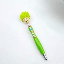 2-In-1 Plush Smiling Face Rainbow Tie Ballpoint Pen, Multi-Color Touch Screen Pen, Suitable For Creative Gifts In Offices And Schools, School Supplies,Back To School