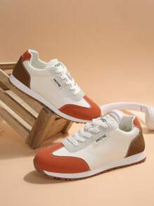 Symbol Patchwork 系带厚底女式休闲运动鞋，新款秋季轻便厚底运动鞋，软底公路跑鞋，春秋季户外运动风格学生鞋