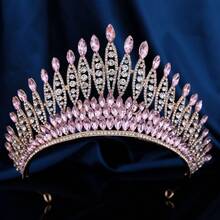奢华新娘水晶水钻大皇冠，女士选美头饰，适合表演、派对、婚礼、宴会、情人节配饰 - 皇冠 - 查看 23