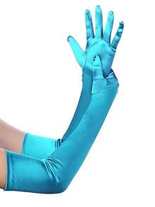Un par de guantes largos de ópera, elaborados en satén y que se remontan a la década de 1920, sirven como accesorios elegantes para eventos de disfraces, vestimenta formal de noche y fiestas temáticas, incluidos los encuentros de juego de roles y las celebraciones de bodas. Halloween