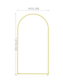 Metal Arch Backdrop Stand, 7.2FT, 6.6FT,6FT Back Drop Arch, Metal Balloon Arch Frame,Easy To Assemble, Gold Arch Stand For Parties, Birthday, Baby Shower(No Cover)