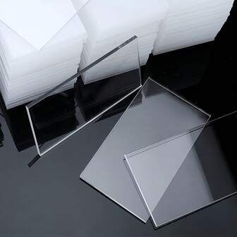 10 件/20 件/30 件/40 件/50 件透明亚克力座位卡亚克力名片卡亚克力桌号卡空白亚克力铭牌亚克力座位表卡婚礼 DIY 餐桌布置宴会派对标志（矩形）