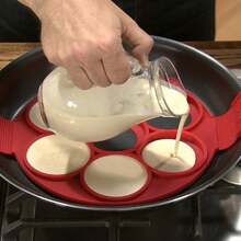1 Stück antihaftbeschichtete Pfannkuchen Form Ring Silikon Spiegelei Form wiederverwendbare Pfannkuchen Hersteller Ei Ring Küche Kochen Backwerkzeug (runde Form)