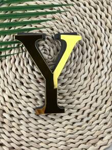 1 Piece 3D Acrylic Mirror Letter Art Wall Sticker - Light And Shadow Intertwined Space Aesthetic Symbol, Gold/Silver/Black/Rose Gold Oversized Letters Self-Adhesive Home Decorative Letter Logo Art Sticker, Artistic 3D Thickened Acrylic Mirror Letters Wall Sticker (3.93/5.9/7.87/11.81 Inches)