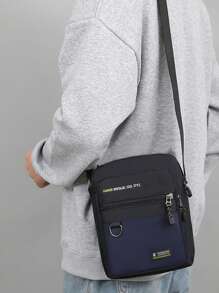 Bolso cruzado casual de moda para hombre, de tela Oxford impermeable y multicapa, bolso de hombro, bolso de tela