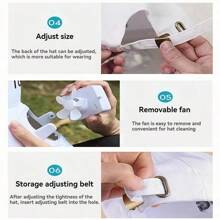 Solar Powered Fan Sunshade Hat, Dual Power Supply, Portable, Versatile, Unisex Summer Outdoor Beach Sun Protection Creative Baseball Cap