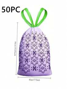 100 个薰衣草香味抽绳垃圾袋，厚大尺寸，多用途高密度聚乙烯一次性袋子，适用于厨房、浴室、卧室、客厅和卫生间 - 彩色 - 查看 8