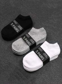 10/5/1 Pair Essential Ankle Socks, Soft & Lightweight All-Match Low Cut Ankle Socks, Women's Stockings & Hosiery
