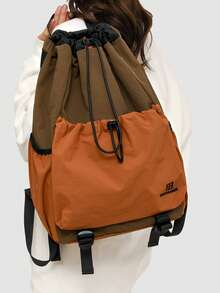 The Adjustable Drawstring And Double-Shoulder Strap Backpack For Men, Suitable For Commuting And Outdoor Activities, Featuring A Fashionable And Waterproof Design For Mountain And Tennis, Perfect For Outdoor Camping And Leisure Activities., School Backpack - View 6