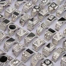 20pcs/Pack Vintage Black Oil Dripped Alloy Rings For Men, Punk Mixed Style Rings Suit For Couples, Parties, Weddings, Daily Wear, Fashion Jewelry Gift, Randomly Shipped