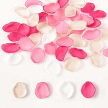100/200/400 Pcs Pink White Artificial Silk Rose Petals, Fake Rose Petals Create A Charming And Romantic Atmosphere, Suitable For Luxury Wedding Decorations, Aisles, Cake Tables, Flower Baskets, Confetti, Bridal Showers, Proposal Parties, Halloween, Valentine's Day Good Decoration