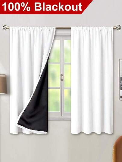 1 peça de tecido para cortinas blackout com isolamento térmico total - 99% poliéster resistente a UV, suporte para varão, trama lisa não alvejante, tema de arte para quarto, isolamento térmico blackout revestido, economia de energia, redução de ruído - ideal para quartos, cabanas e escolas para um sono profundo