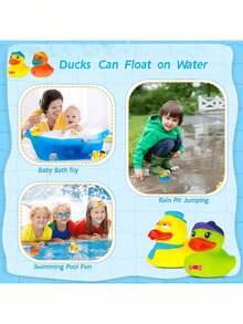 15/25/35 件夏日趣味橡皮鸭：儿童彩色泳池浮床 - PVC 材质 - 适合泳池和海滩 - 漂浮玩具 - 生日礼物 - 彩色 - 查看 8