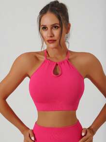 Women's Wireless Hollow Racerback Sports Bra