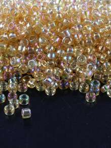GO2CJBEADS 10 جرام جودة جيدة من حبيبات الزجاج الشفافة بقياس 2 ملم بألوان نمط لتصنيع المجوهرات