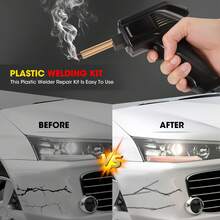 2-In-1 Portable Plastic Welding Kit – 500PCS Hot Staples + 40PCS Rods | Ideal For Car Bumper Crack Repair - Black - View 6