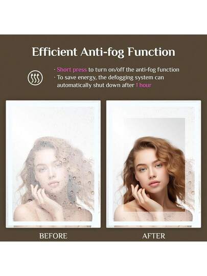 Bathroom Spiegel Lighting, LED Verlichting s, Dimmable, Tempered Glass Explosion Proof, Touch Switch, Memory Function, Fog Free, view 5