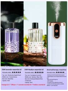Máquina de aromaterapia con temporizador para uso doméstico, mini difusor de aceites esenciales de aromaterapia de ABS silencioso para el dormitorio, recargable, montado en la pared, automático para desodorizar el baño, ambientador eléctrico para oficina y coche, 5 modos de funcionamiento, 6 aceites esenciales con luces de ambiente de colores.