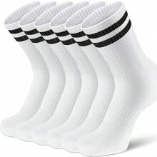 3/6 双女士及膝袜，秋冬保暖纯色运动大腿袜 - 彩色 - 查看 11