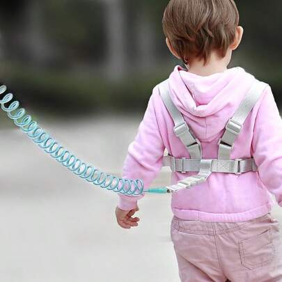 Dây đeo cổ tay trẻ em chống thất lạc có thể thu vào 1,5m với dây buộc bằng kính thiên văn và khóa phím, dây đeo cổ tay chống thất lạc đa chức năng