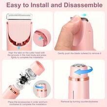 2 In 1 Electric Shaver For Women, 2025 New Rechargeable Women's Body Shaver Bikini Trimmer, Electric Razors For Women, Wet And Dry Hair Trimmer For Facial Face Lip Chin Underarm Legs (Pink)