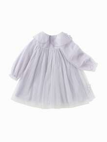 Balabala 2025新款女童薄纱连衣裙，高腰A字公主风