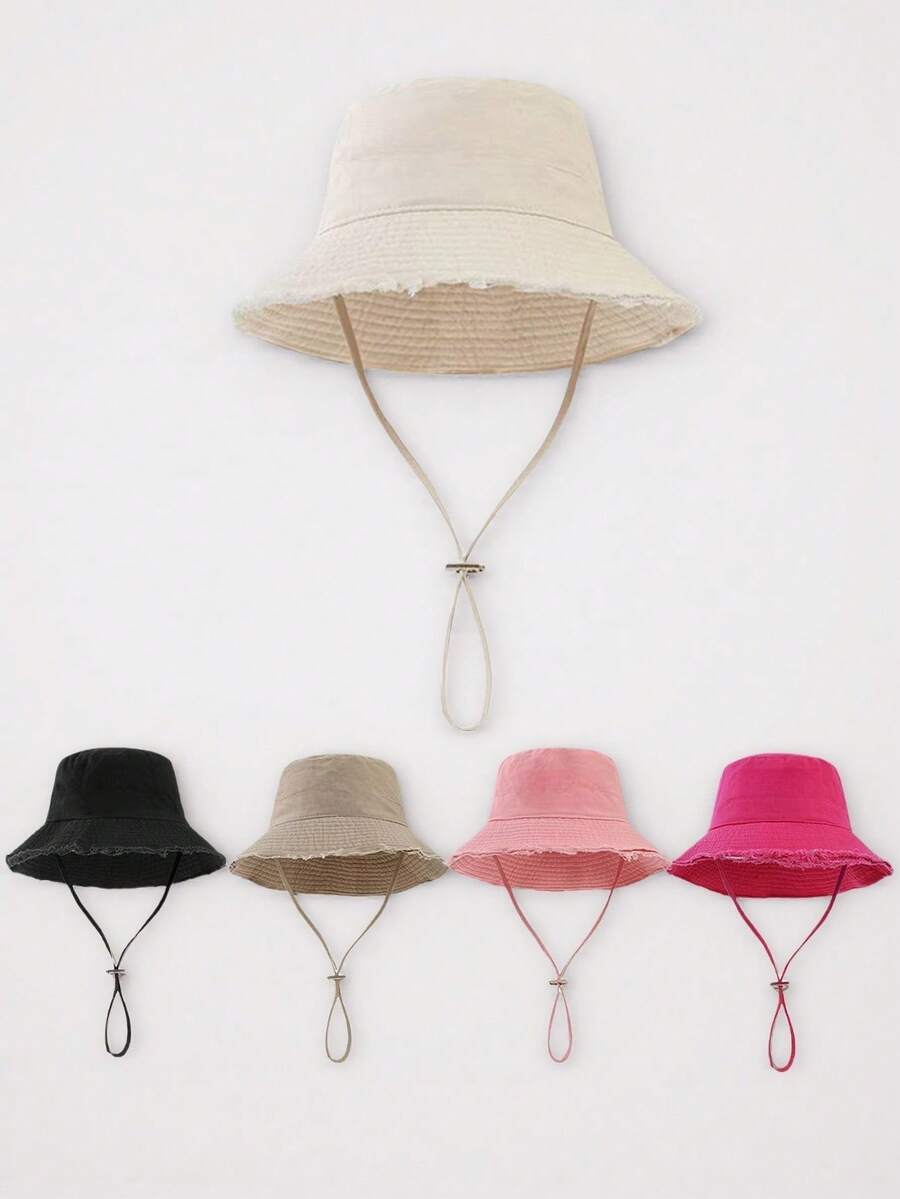 1 Piece Women's Summer Burrs And Big Brimmed Fisherman's Hat Sun Hat Beach Hat Sun Protection Sun Hat UV Protection Suitable For Outdoor Hiking And Cycling Leisure Travel - White - View 1